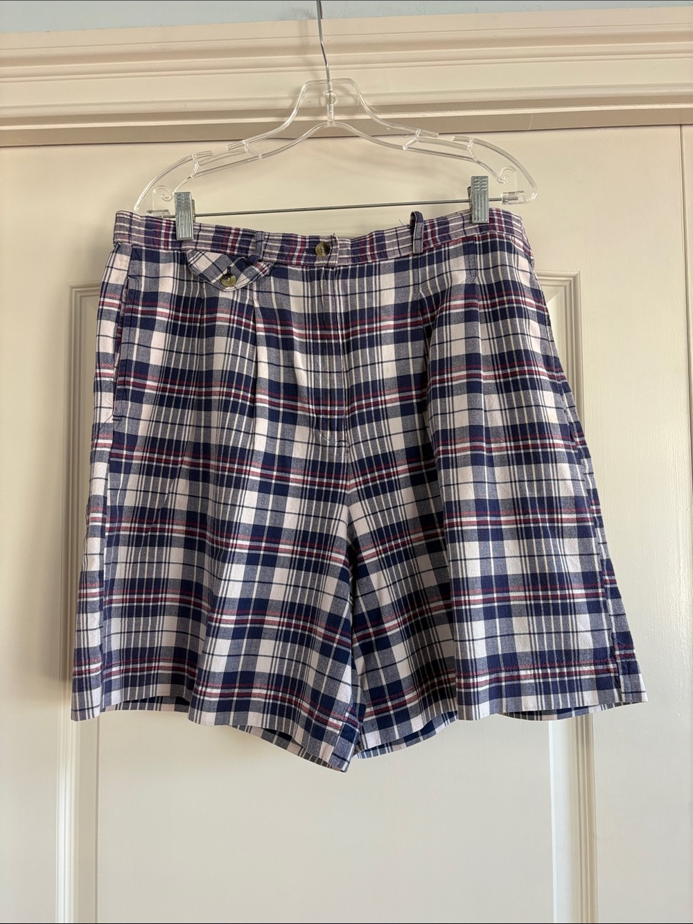 JENNIFER MOORE WOMANS PLAID SHORTS SIZE XL VINTAGE